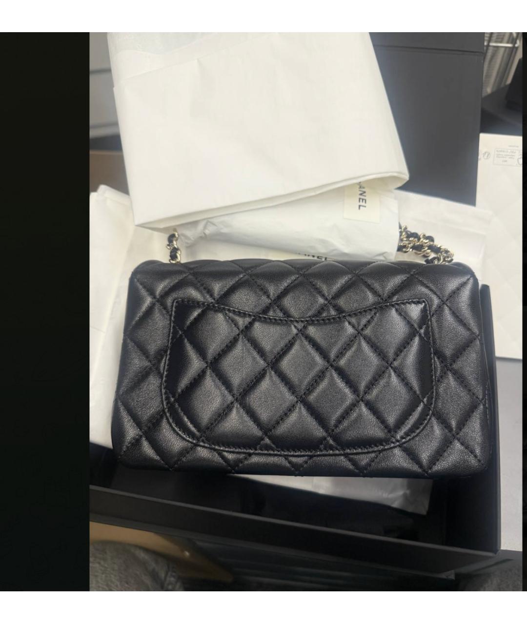 CHANEL Черная кожаная сумка через плечо, фото 2