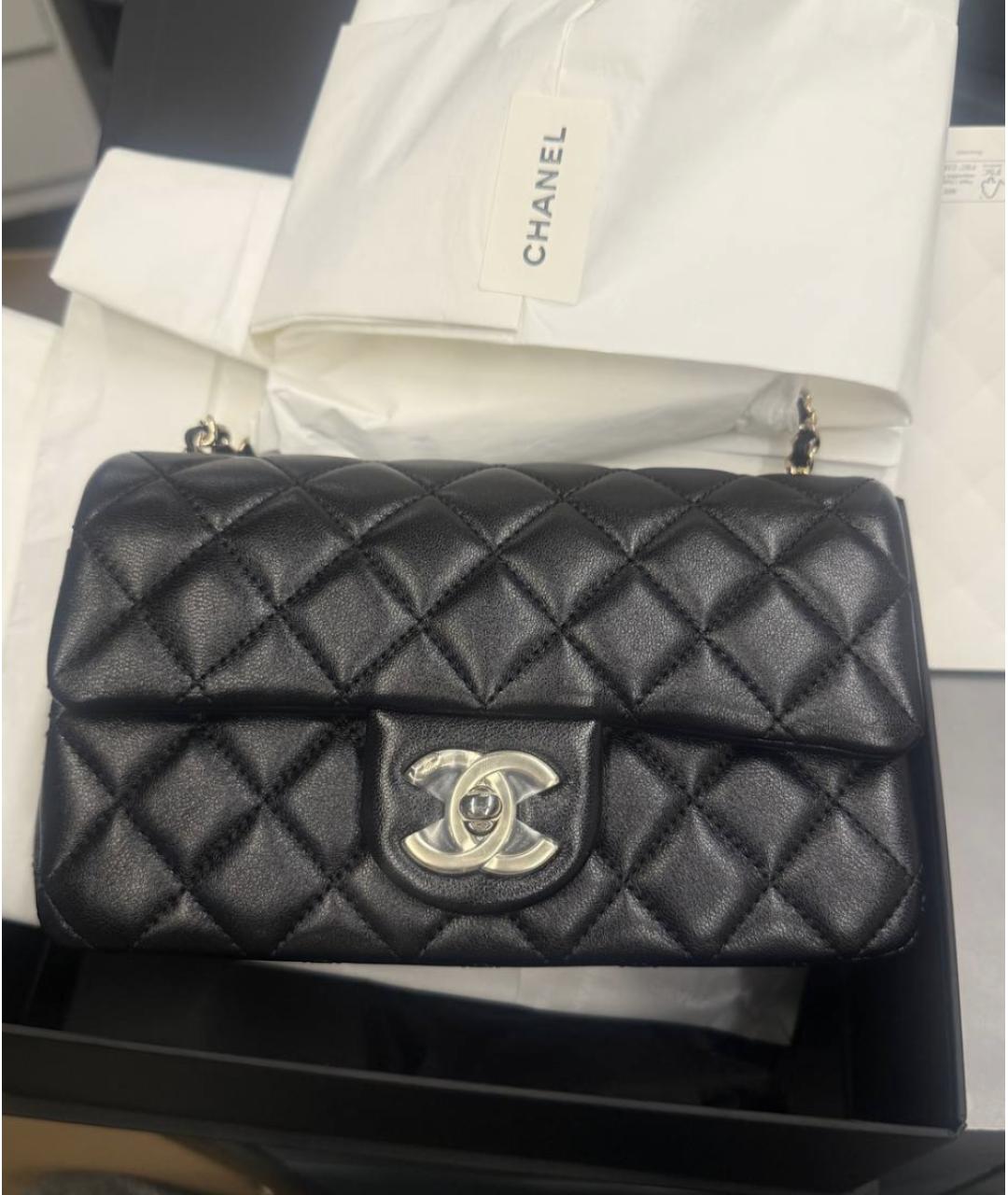 CHANEL Черная кожаная сумка через плечо, фото 3