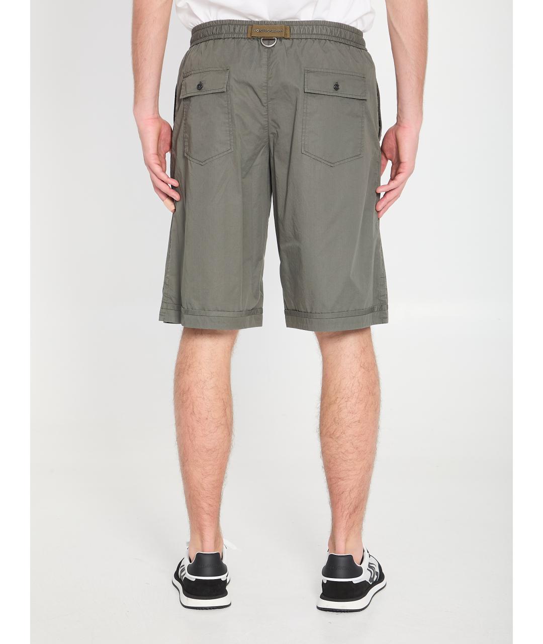 DOLCE&GABBANA Зеленые хлопковые шорты, фото 4