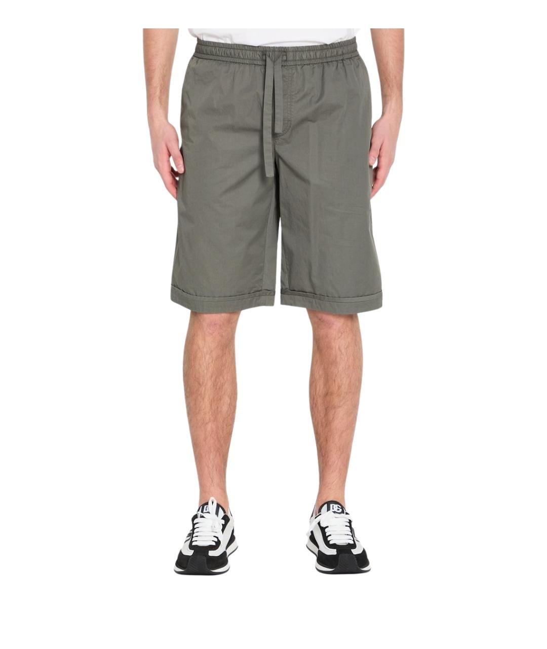 DOLCE&GABBANA Зеленые хлопковые шорты, фото 1