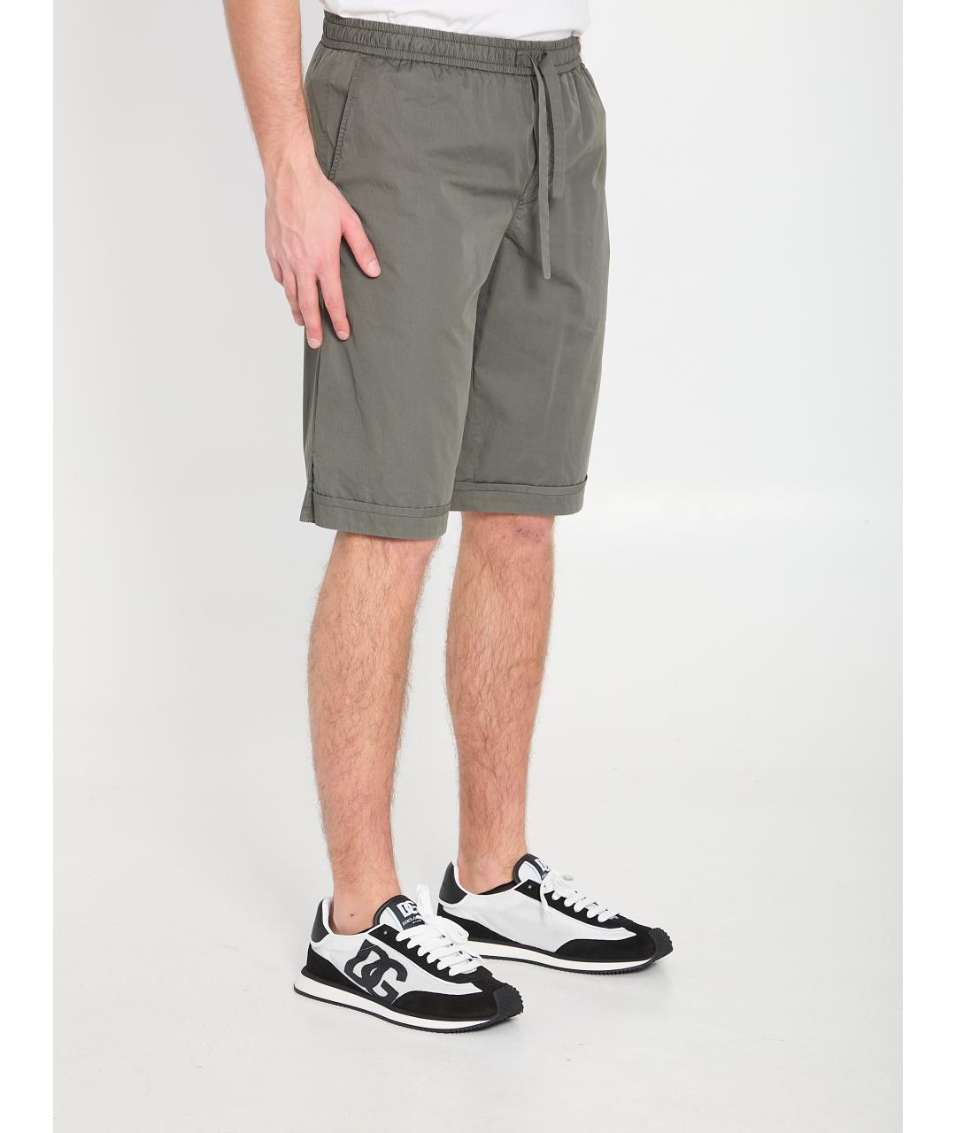 DOLCE&GABBANA Зеленые хлопковые шорты, фото 2