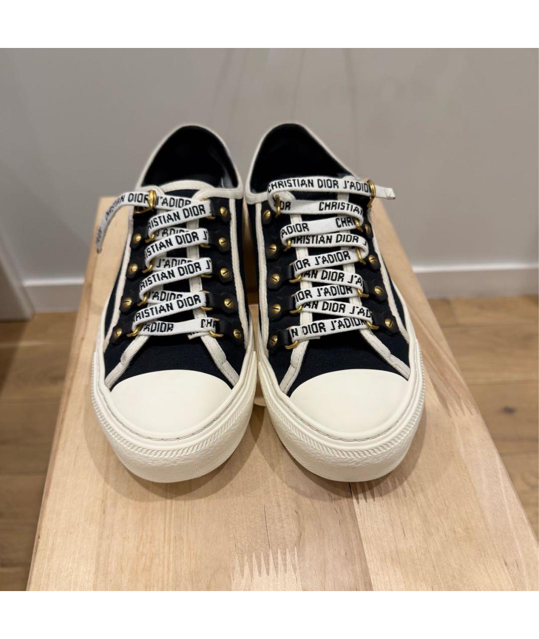 CHRISTIAN DIOR Черные текстильные кеды, фото 2