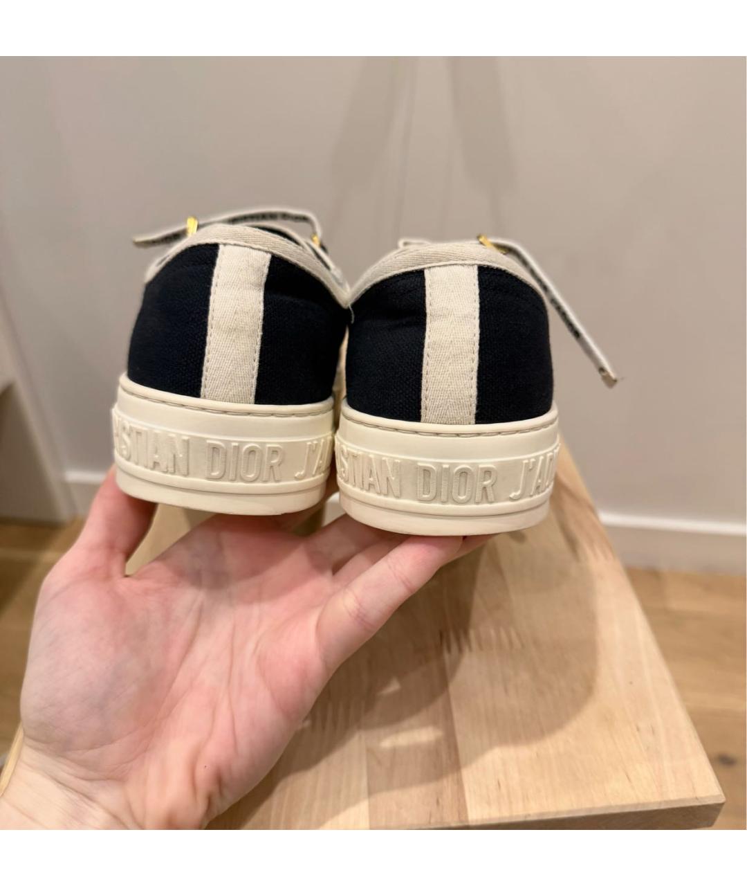 CHRISTIAN DIOR Черные текстильные кеды, фото 6