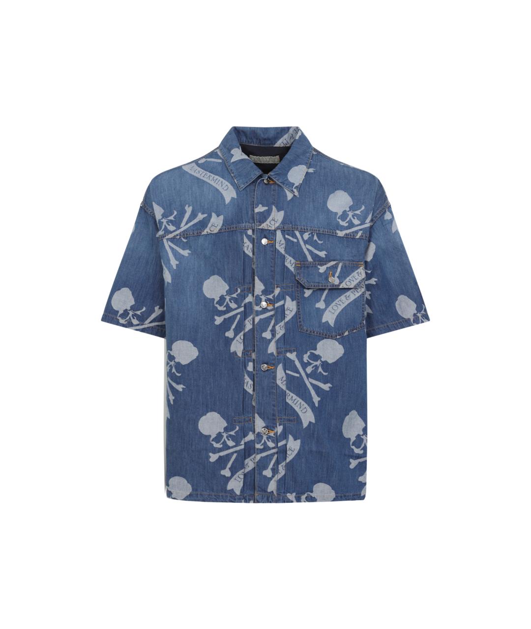 MASTERMIND WORLD Синяя хлопковая кэжуал рубашка, фото 1