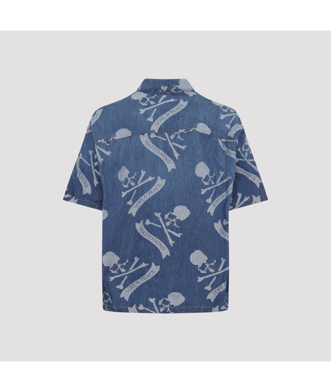 MASTERMIND WORLD Синяя хлопковая кэжуал рубашка, фото 2
