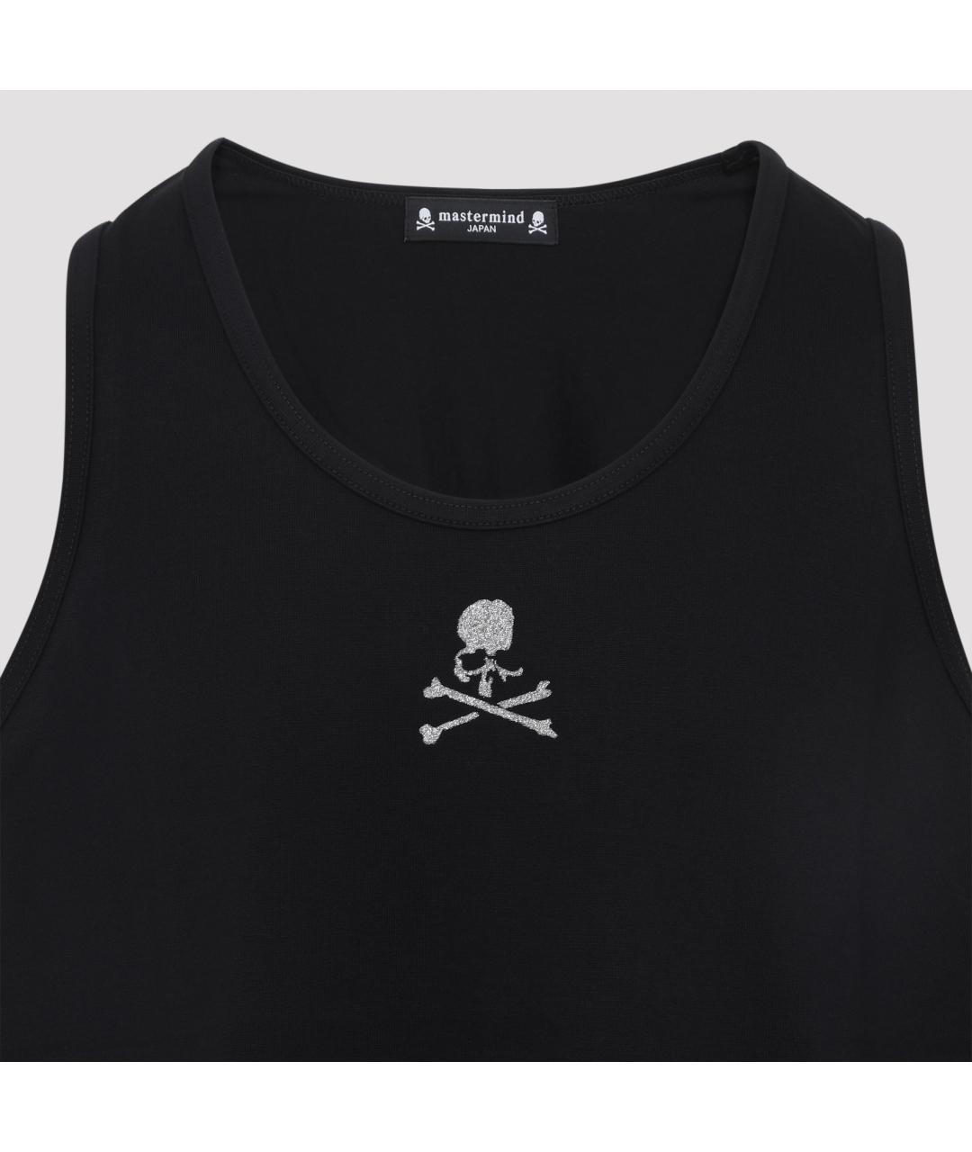 MASTERMIND JAPAN Черная хлопковая майка, фото 3