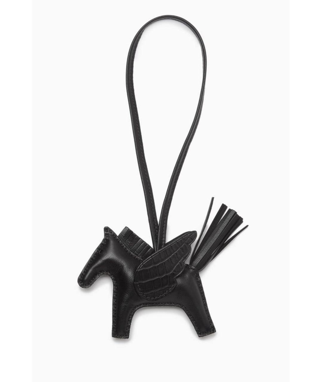 HERMES Черный брелок, фото 5