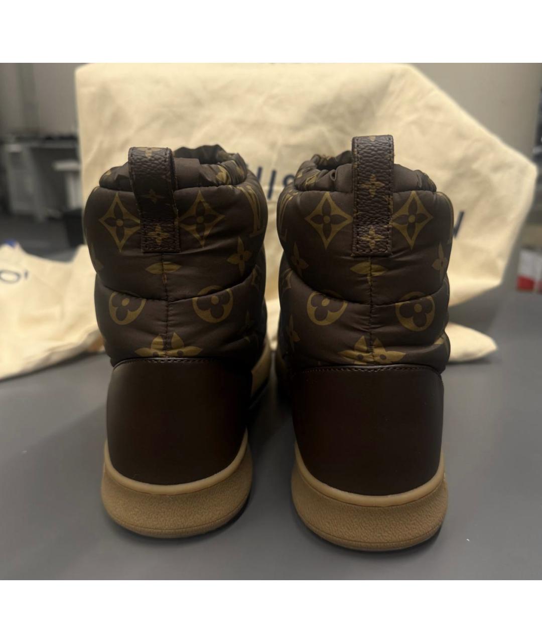 LOUIS VUITTON Коричневые кожаные ботинки, фото 2