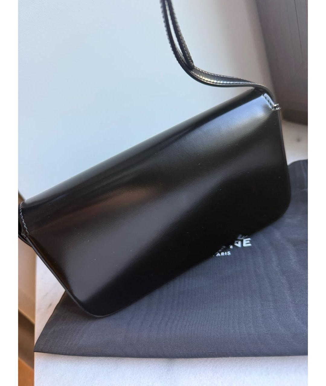 CELINE Черная кожаная сумка с короткими ручками, фото 3