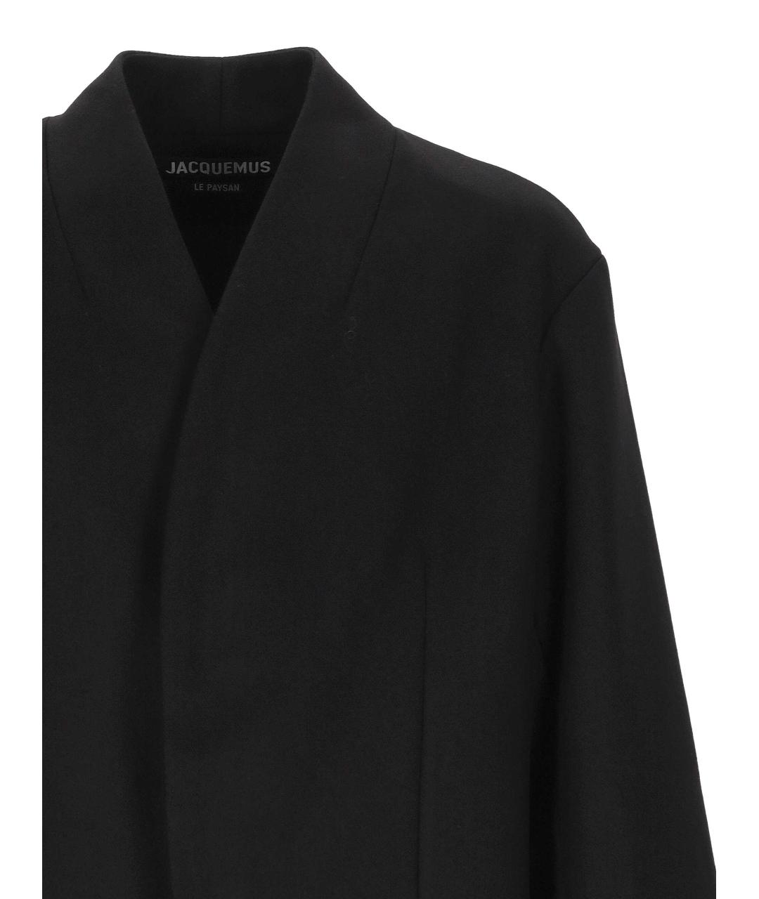 JACQUEMUS Черный хлопковый пиджак, фото 2
