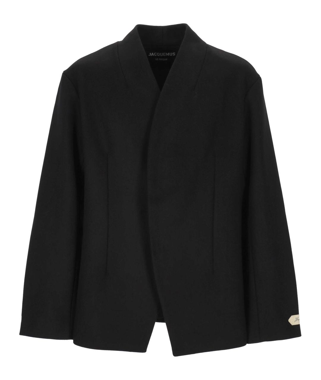 JACQUEMUS Черный хлопковый пиджак, фото 1