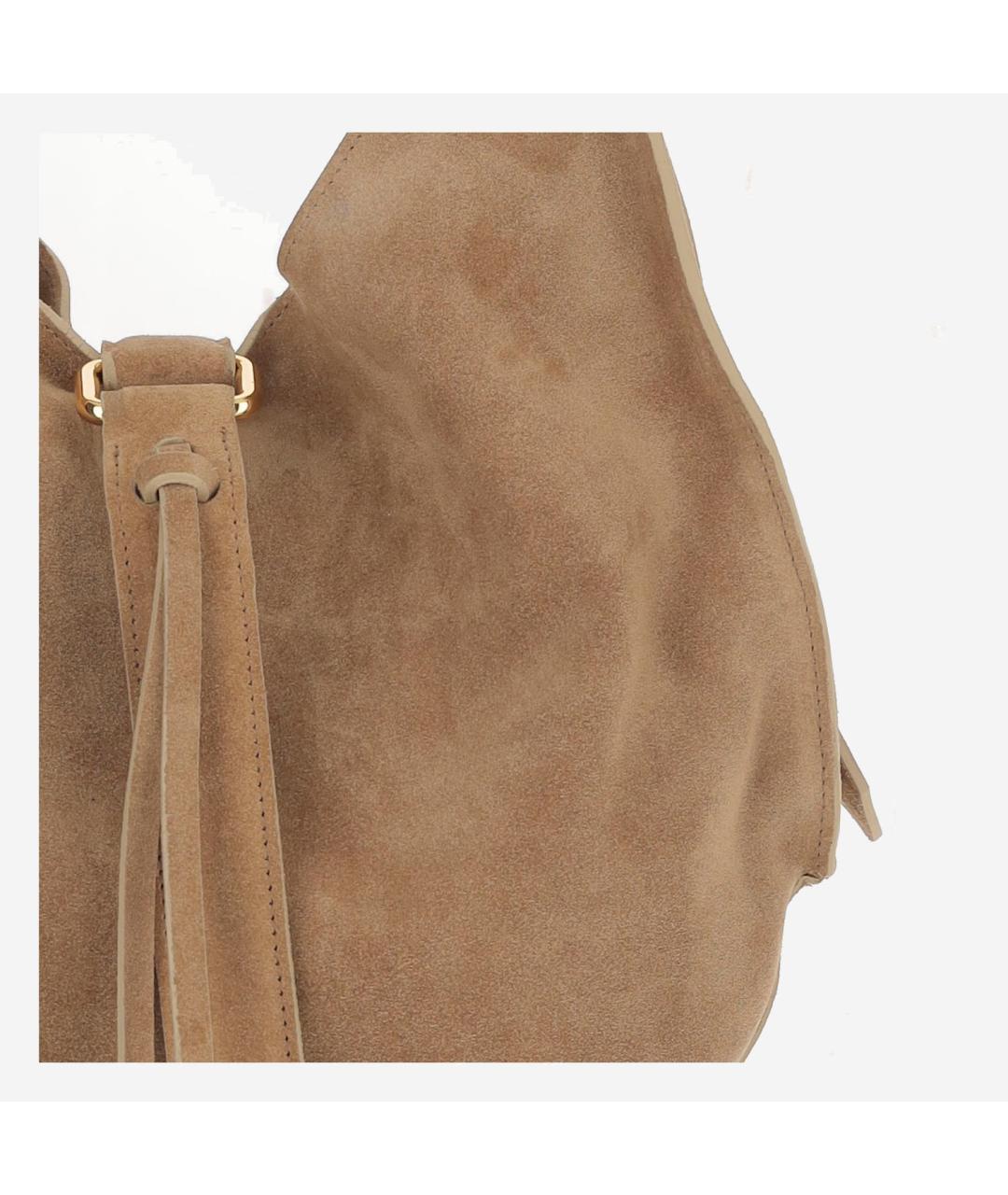 RADICA STUDIO Бежевая замшевая сумка через плечо, фото 4