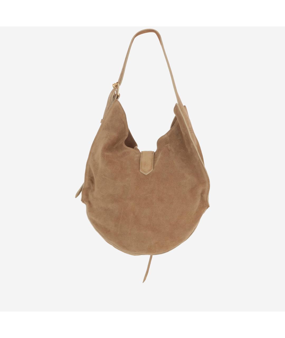 RADICA STUDIO Бежевая замшевая сумка через плечо, фото 3