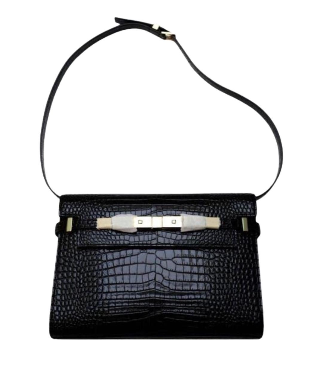 SAINT LAURENT Черная кожаная сумка через плечо, фото 1