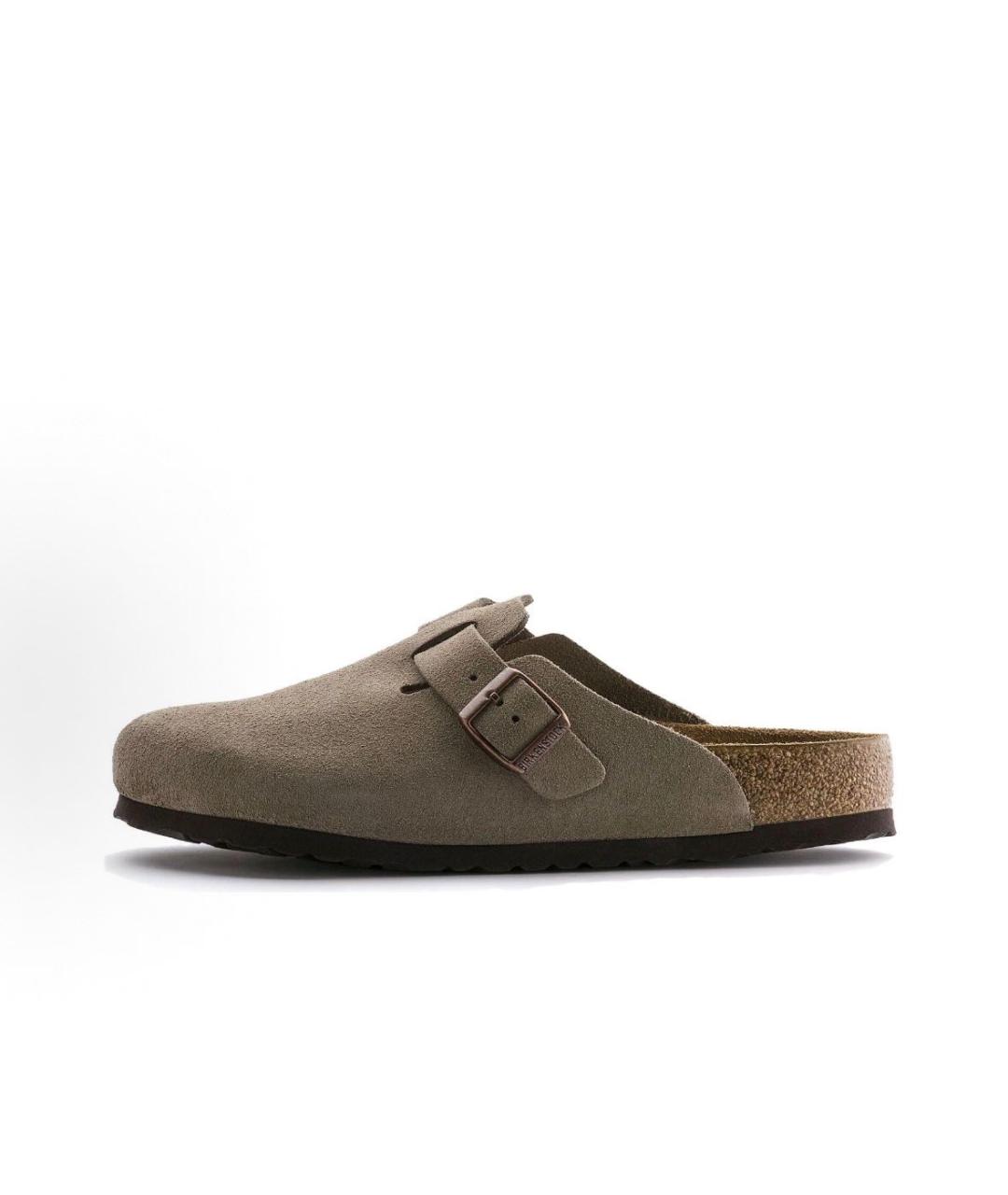 BIRKENSTOCK Бежевые замшевые сандалии, фото 3