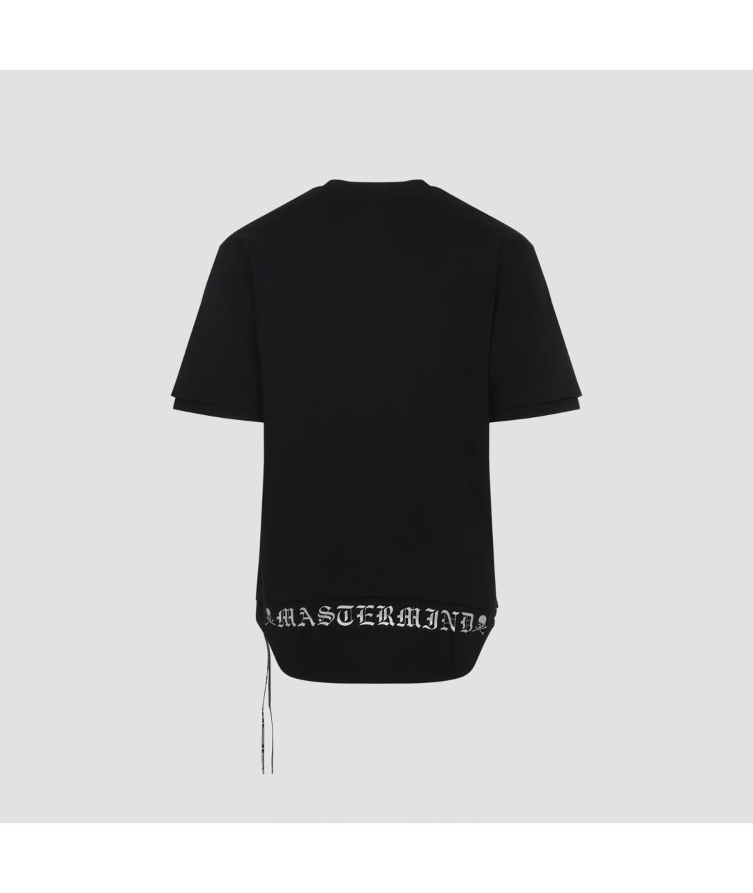 MASTERMIND JAPAN Черная хлопковая футболка, фото 3