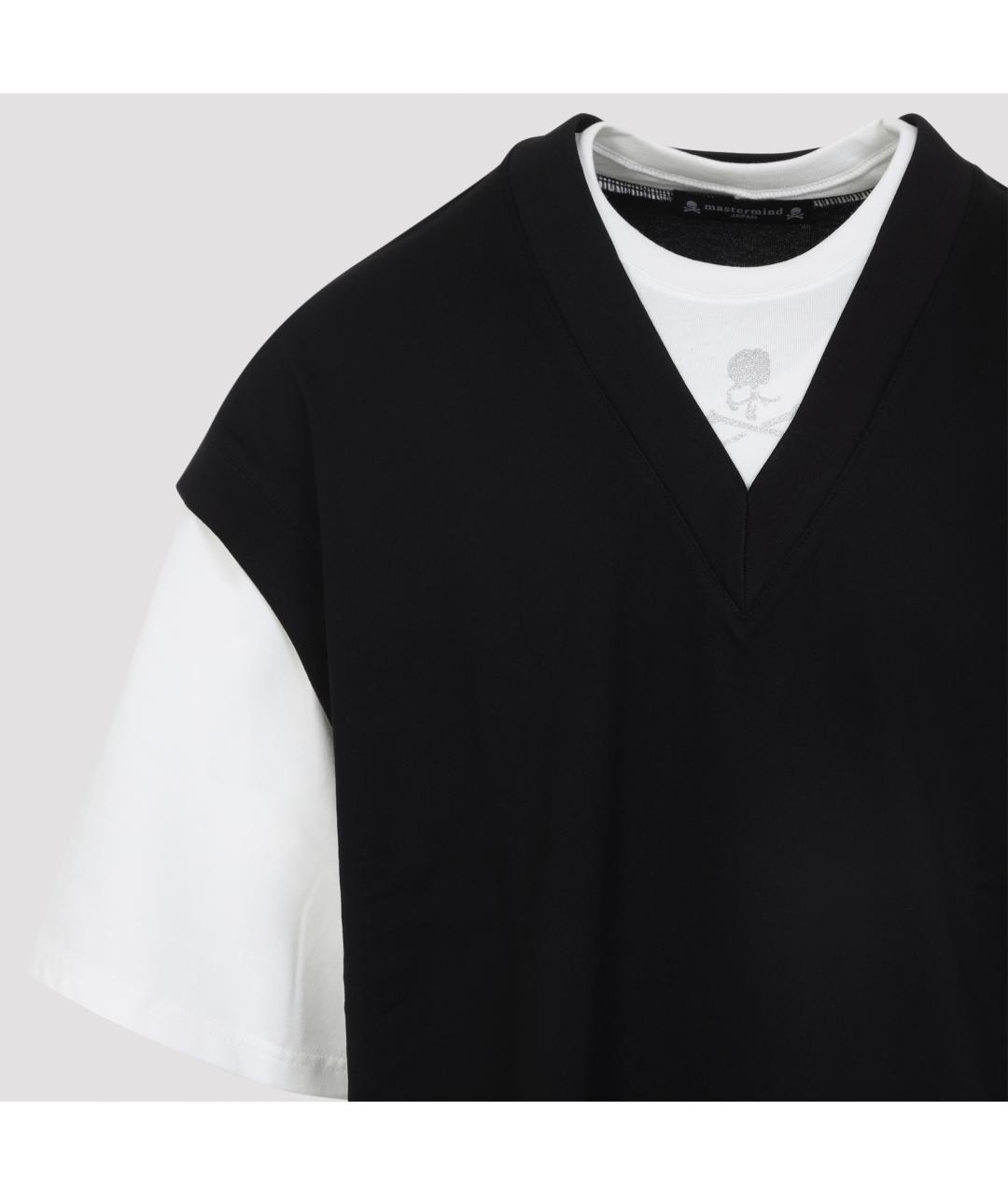 MASTERMIND JAPAN Черная хлопковая футболка, фото 4