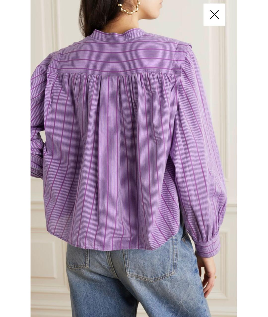 ISABEL MARANT ETOILE Фиолетовая хлопковая блузы, фото 8