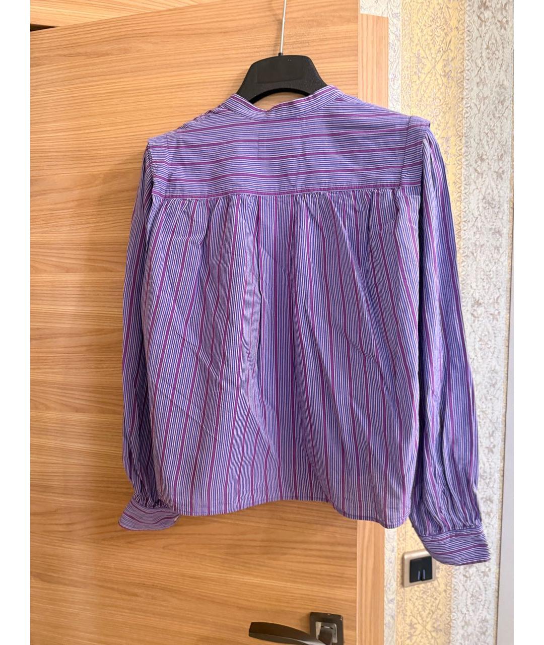ISABEL MARANT ETOILE Фиолетовая хлопковая блузы, фото 6