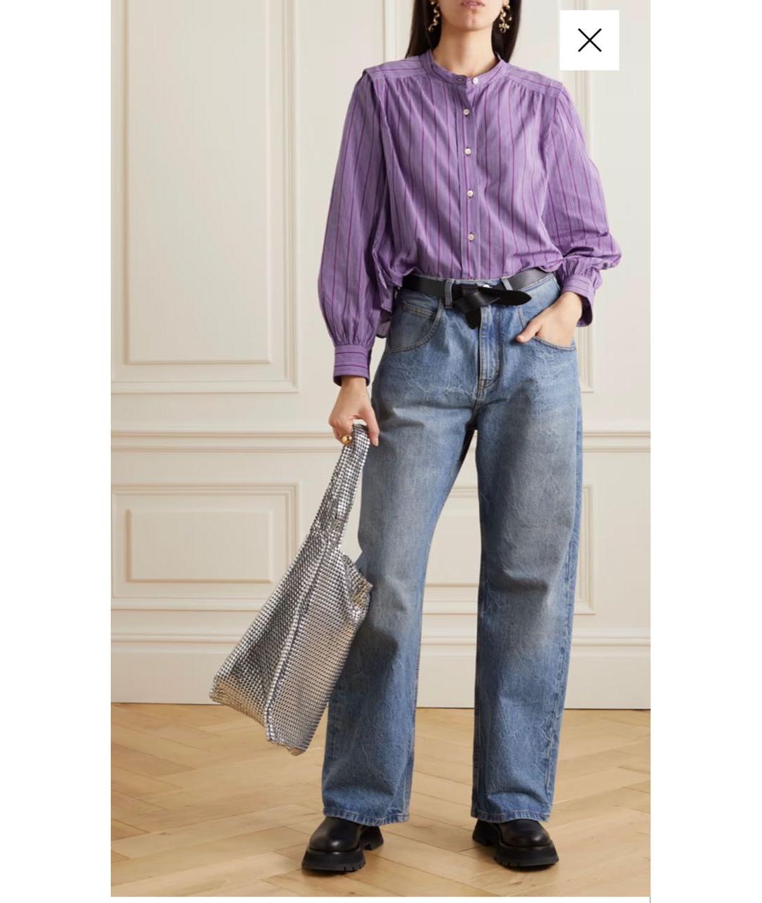 ISABEL MARANT ETOILE Фиолетовая хлопковая блузы, фото 7