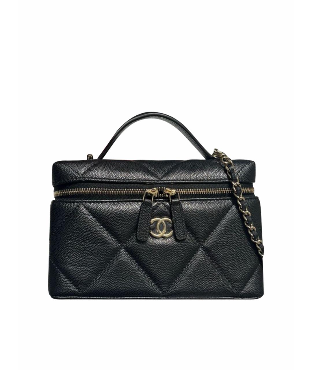 CHANEL Черная кожаная сумка через плечо, фото 1