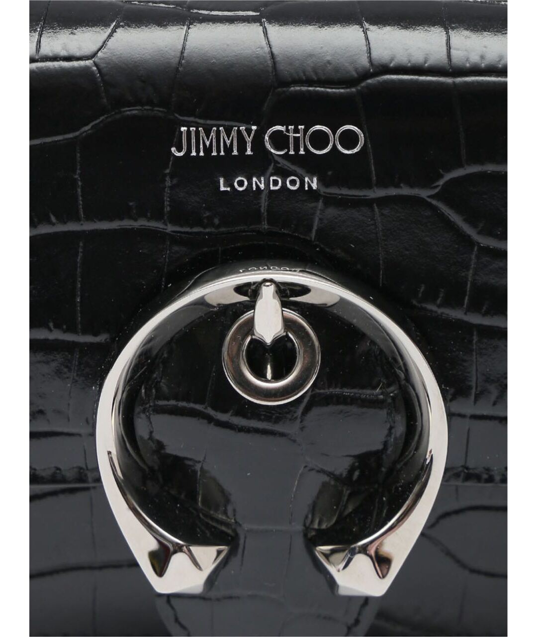 JIMMY CHOO Черная кожаная сумка тоут, фото 5