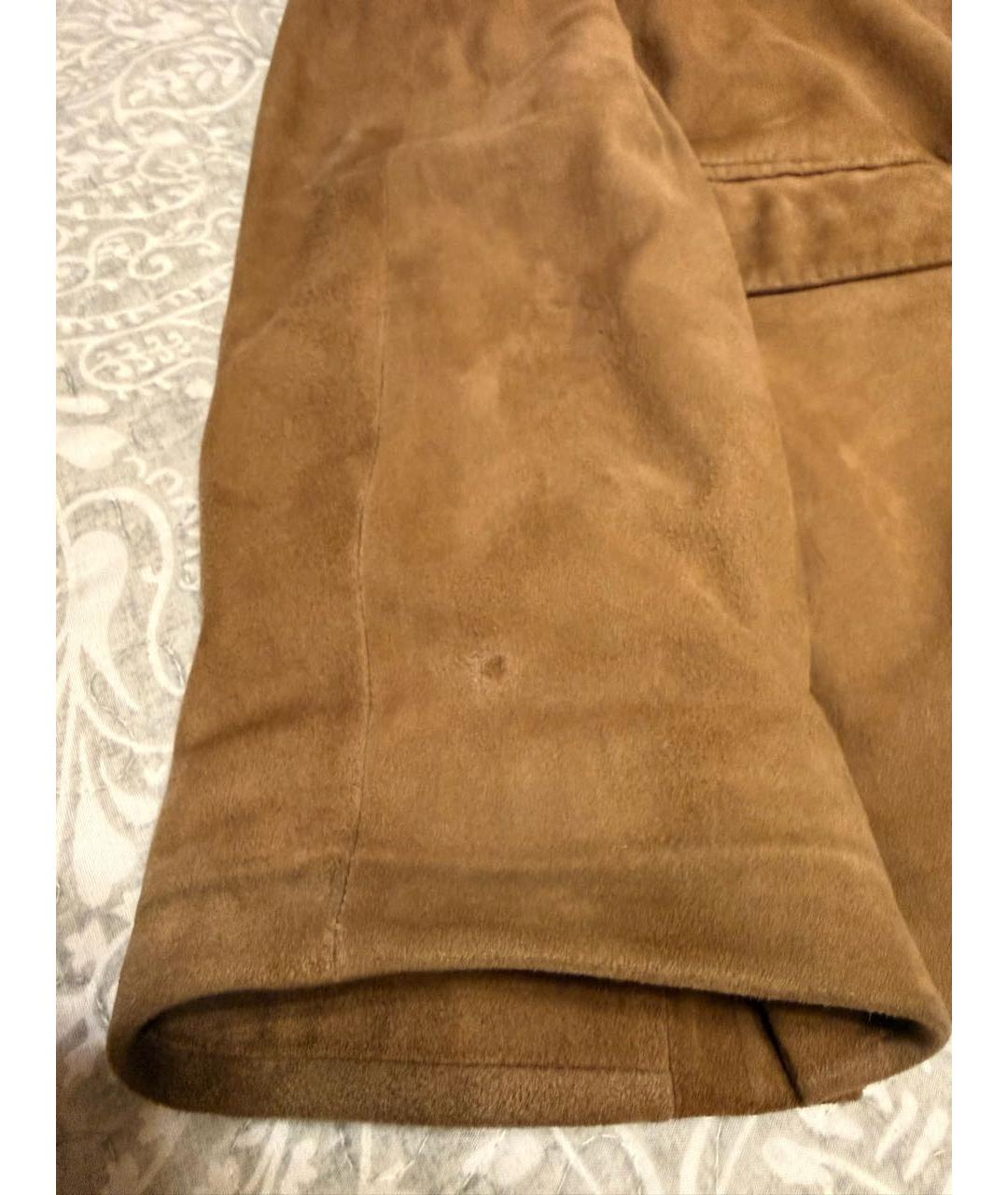 FERRAGAMO Бежевый замшевый пиджак, фото 8