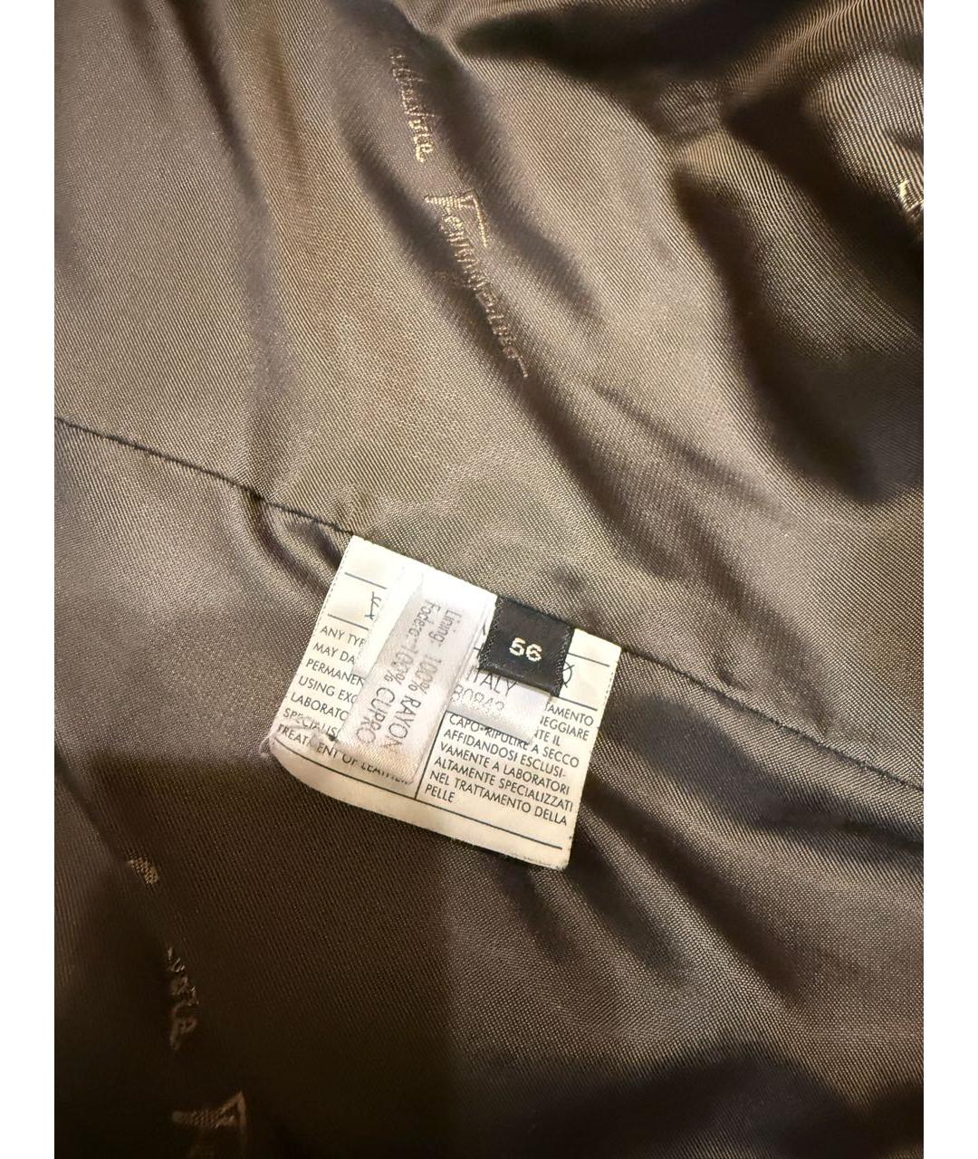 FERRAGAMO Бежевый замшевый пиджак, фото 5