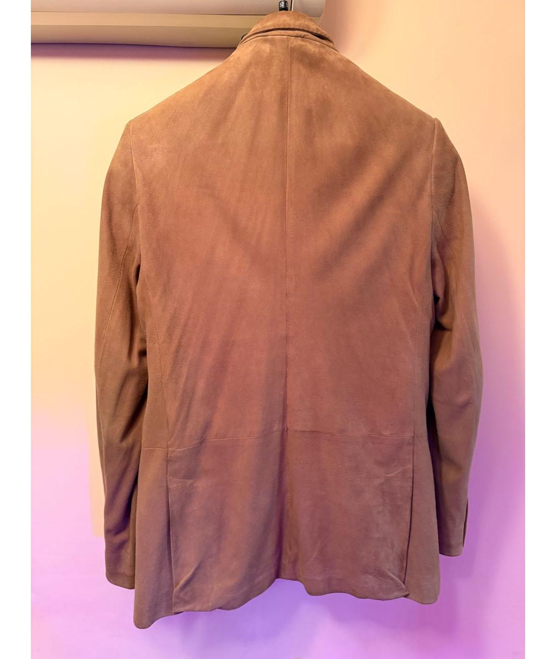 FERRAGAMO Бежевый замшевый пиджак, фото 2