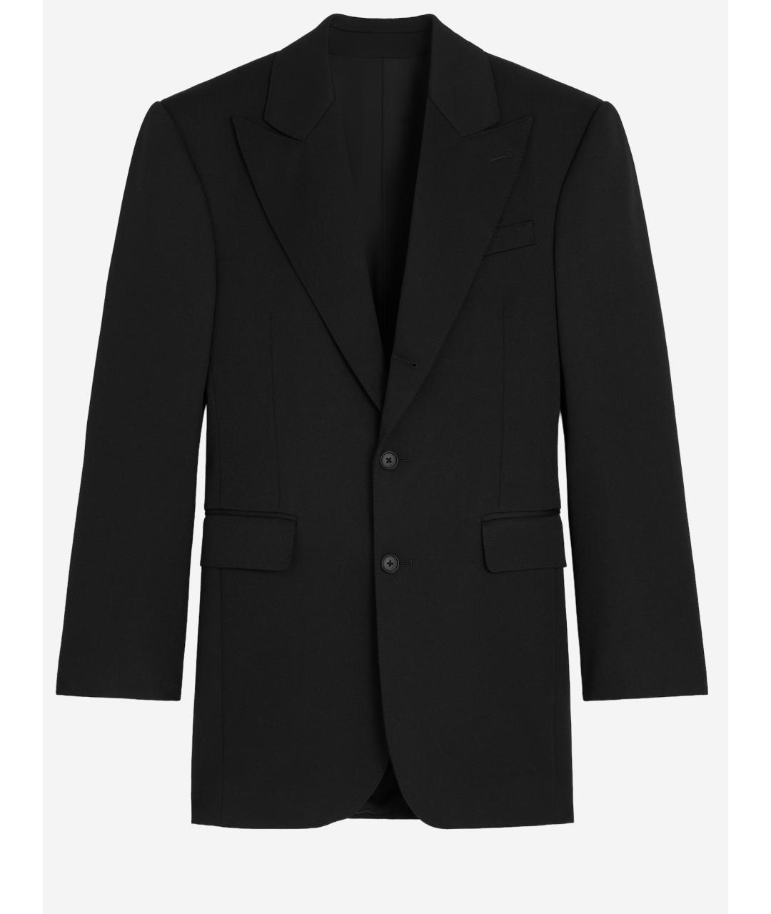 CELINE Черный шерстяной жакет/пиджак, фото 4