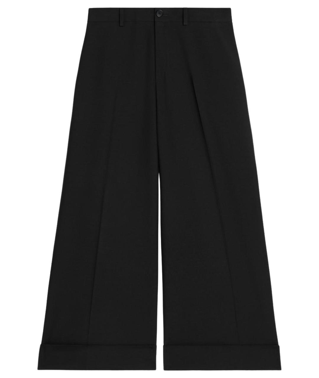 CELINE Черные шерстяные брюки широкие, фото 1