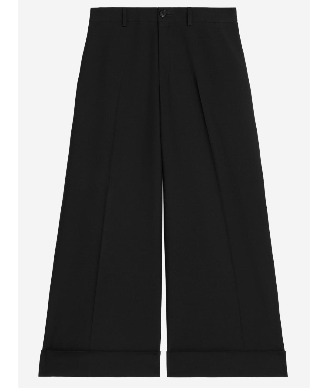 CELINE Черные шерстяные брюки широкие, фото 4
