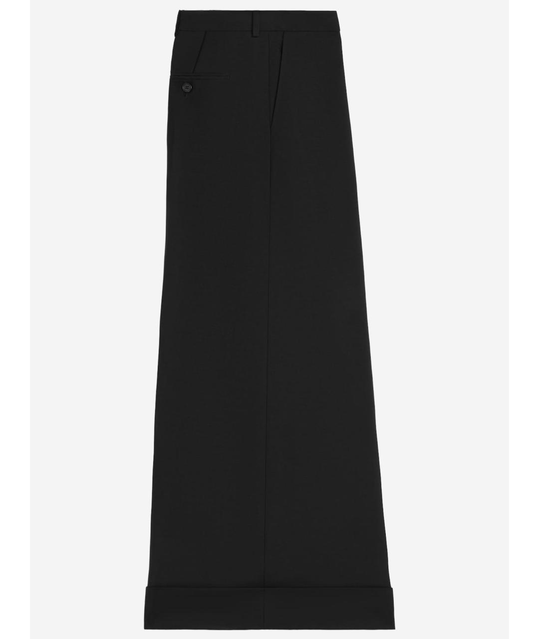 CELINE Черные шерстяные брюки широкие, фото 2