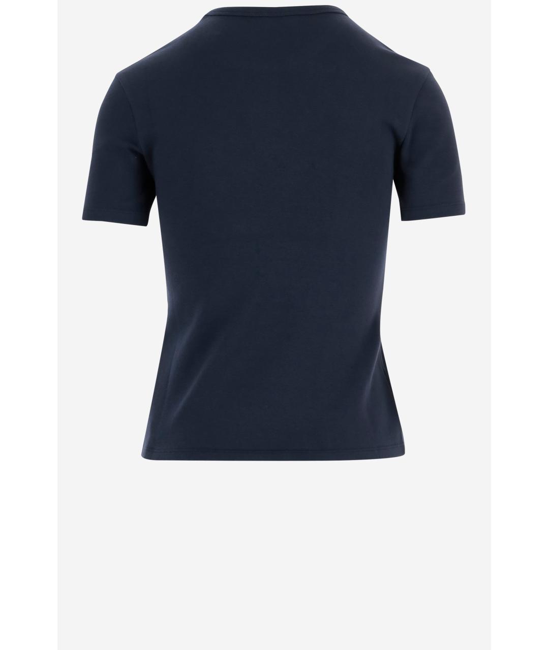 CELINE Темно-синяя хлопковая футболка, фото 2