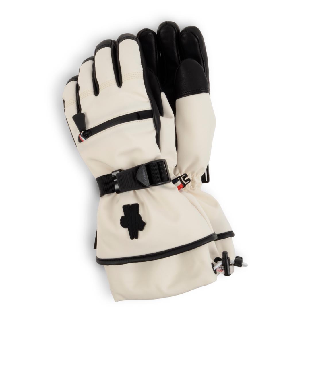 MONCLER GRENOBLE Белые перчатки, фото 1