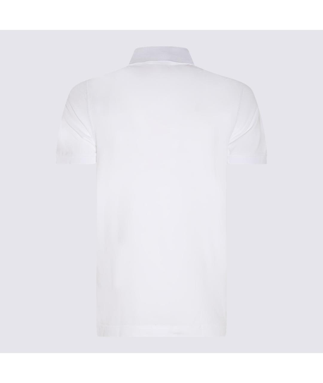 DOLCE&GABBANA Белое хлопковое поло с коротким рукавом, фото 2