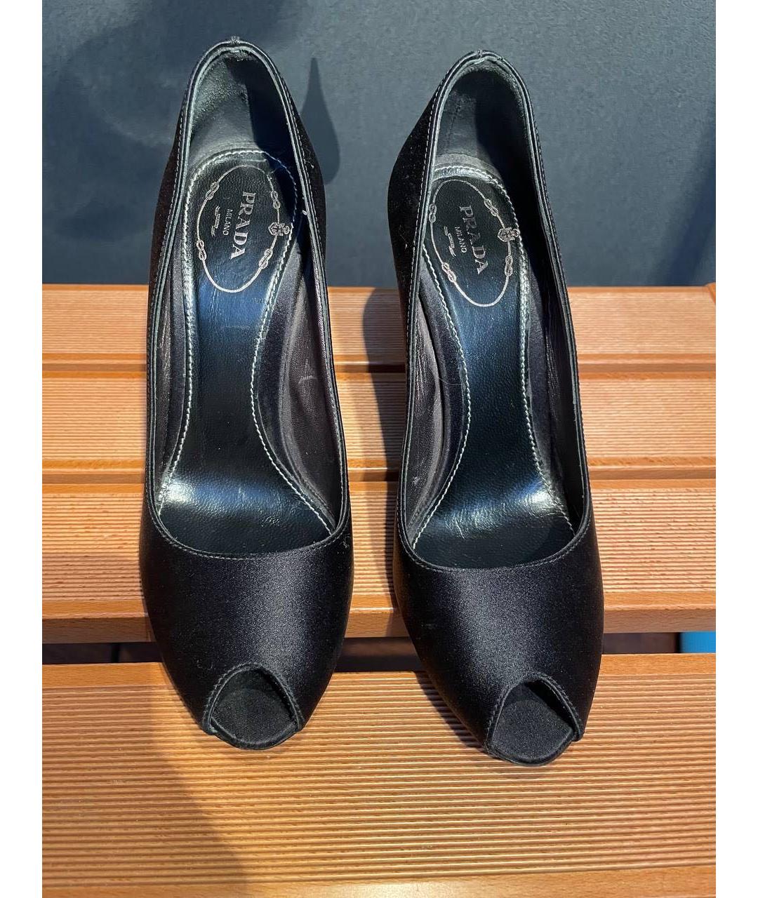 PRADA Черные текстильные туфли, фото 2