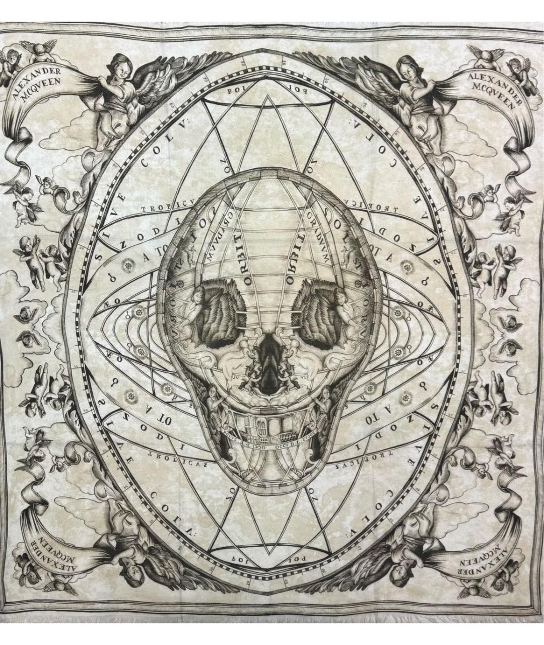 ALEXANDER MCQUEEN Бежевый кашемировый платок, фото 7