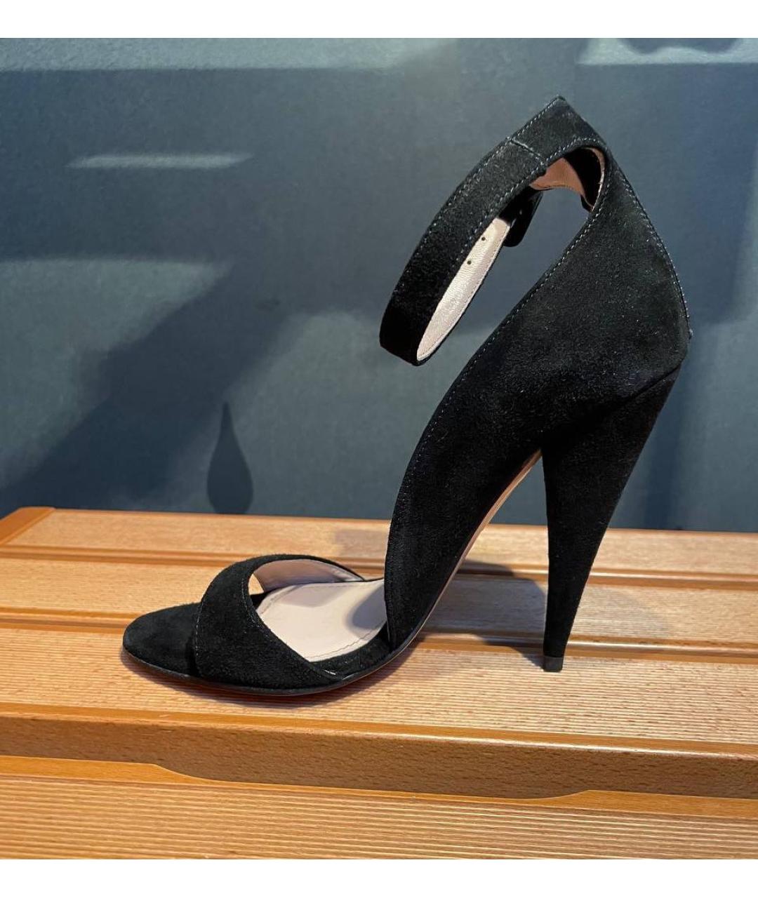 MIU MIU Черные замшевые босоножки, фото 6
