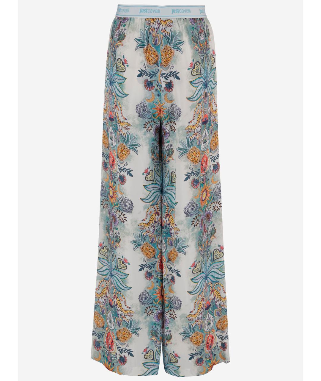 JUST CAVALLI Мульти вискозные брюки широкие, фото 2