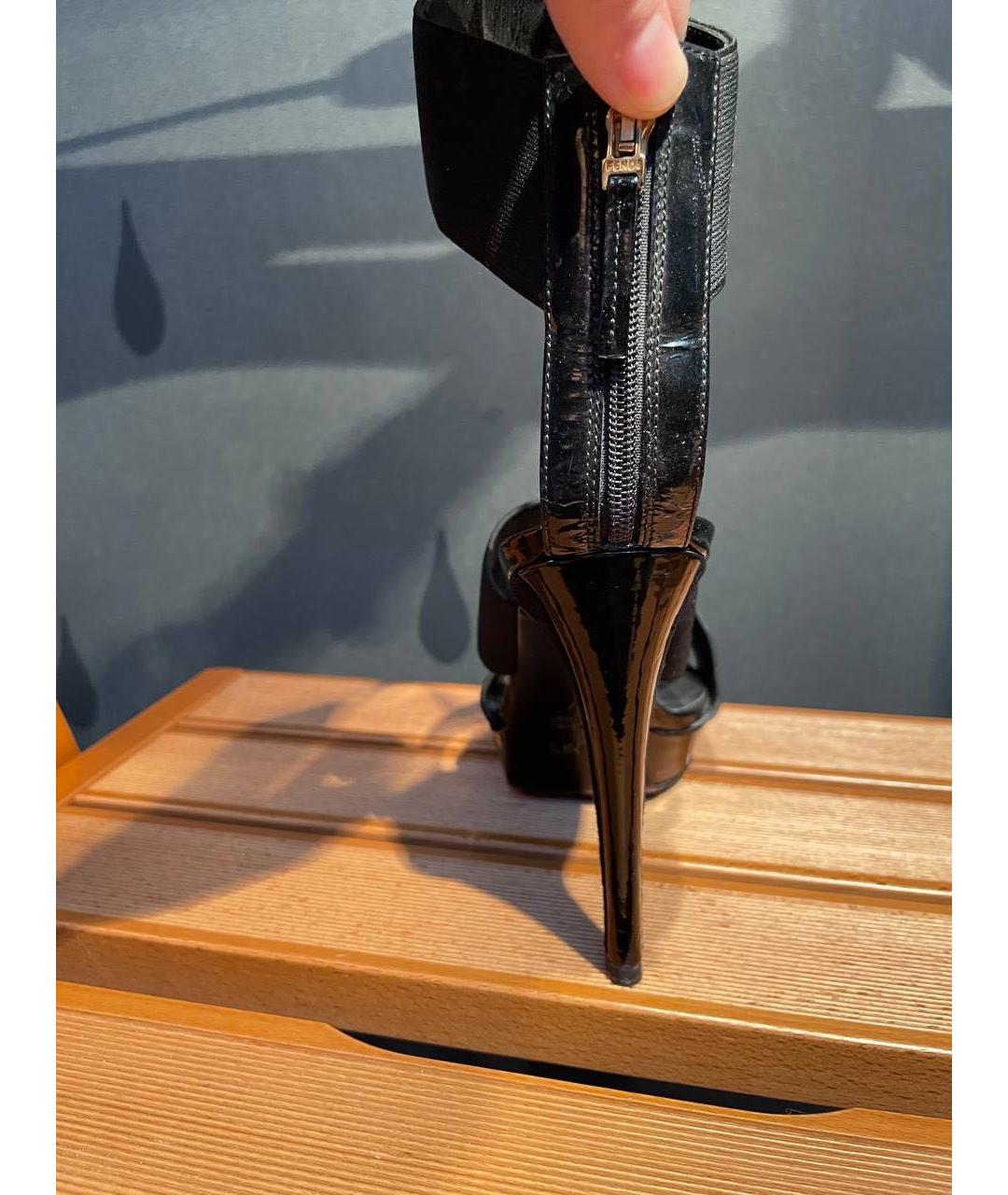 FENDI Мульти кожаные босоножки, фото 4