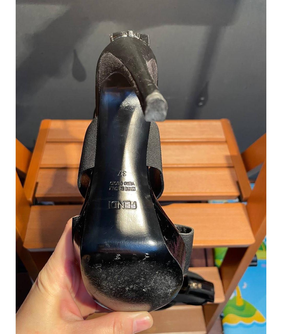 FENDI Мульти кожаные босоножки, фото 5