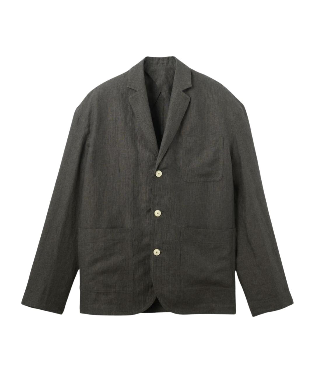 JACQUEMUS Серый льняной пиджак, фото 1