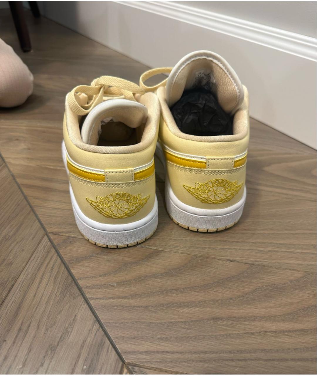 NIKE Желтые кожаные кроссовки, фото 4