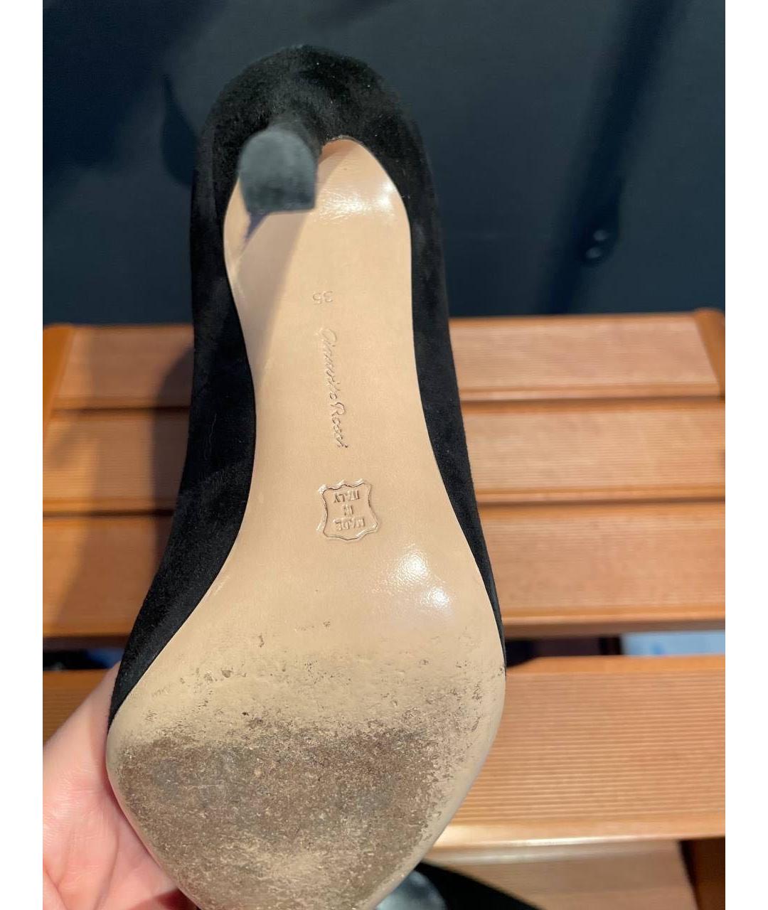 GIANVITO ROSSI Черные замшевые туфли, фото 5