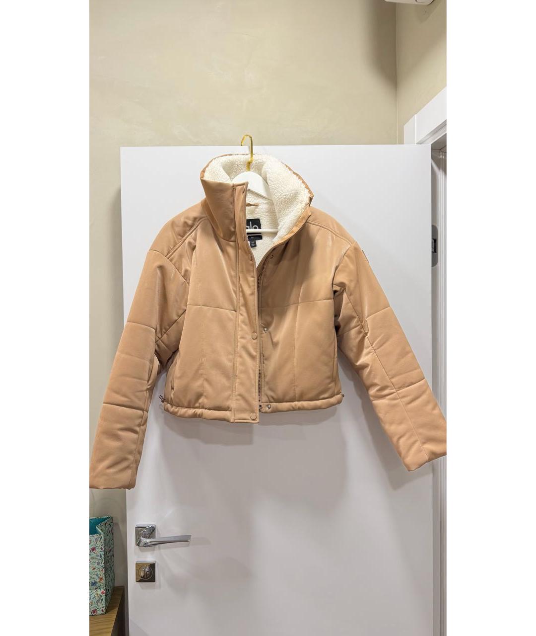 ALO YOGA Бежевая куртка из экзотической кожи, фото 5