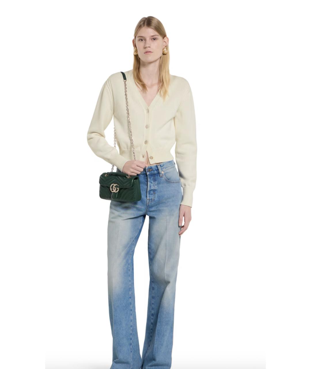 GUCCI Зеленая кожаная сумка через плечо, фото 4