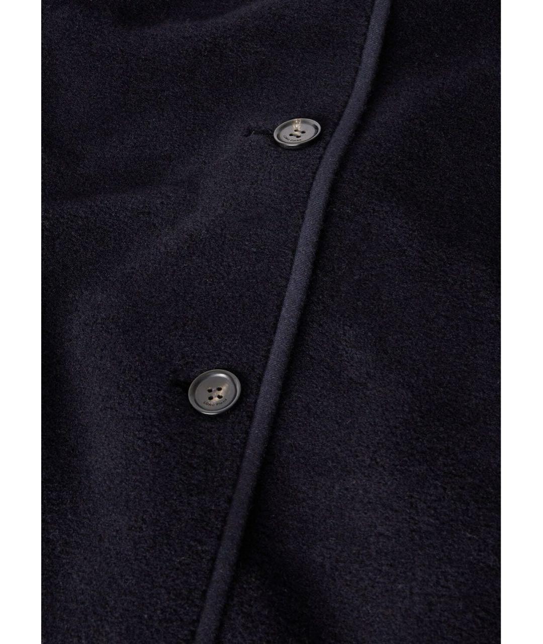 LORO PIANA Темно-синее шерстяное пальто, фото 7