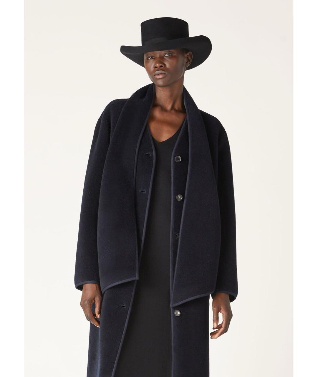 LORO PIANA Темно-синее шерстяное пальто, фото 4