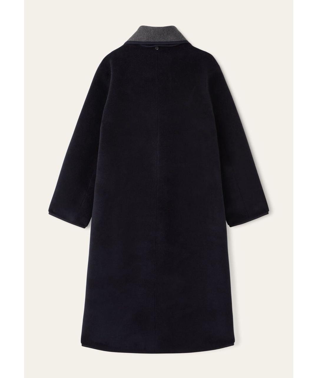 LORO PIANA Темно-синее шерстяное пальто, фото 6